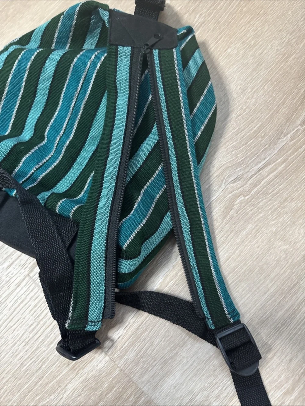 Pura Vida Bohemian Mini Backpack | Striped Knit Crossbody | Costa Rica Beachy Y2